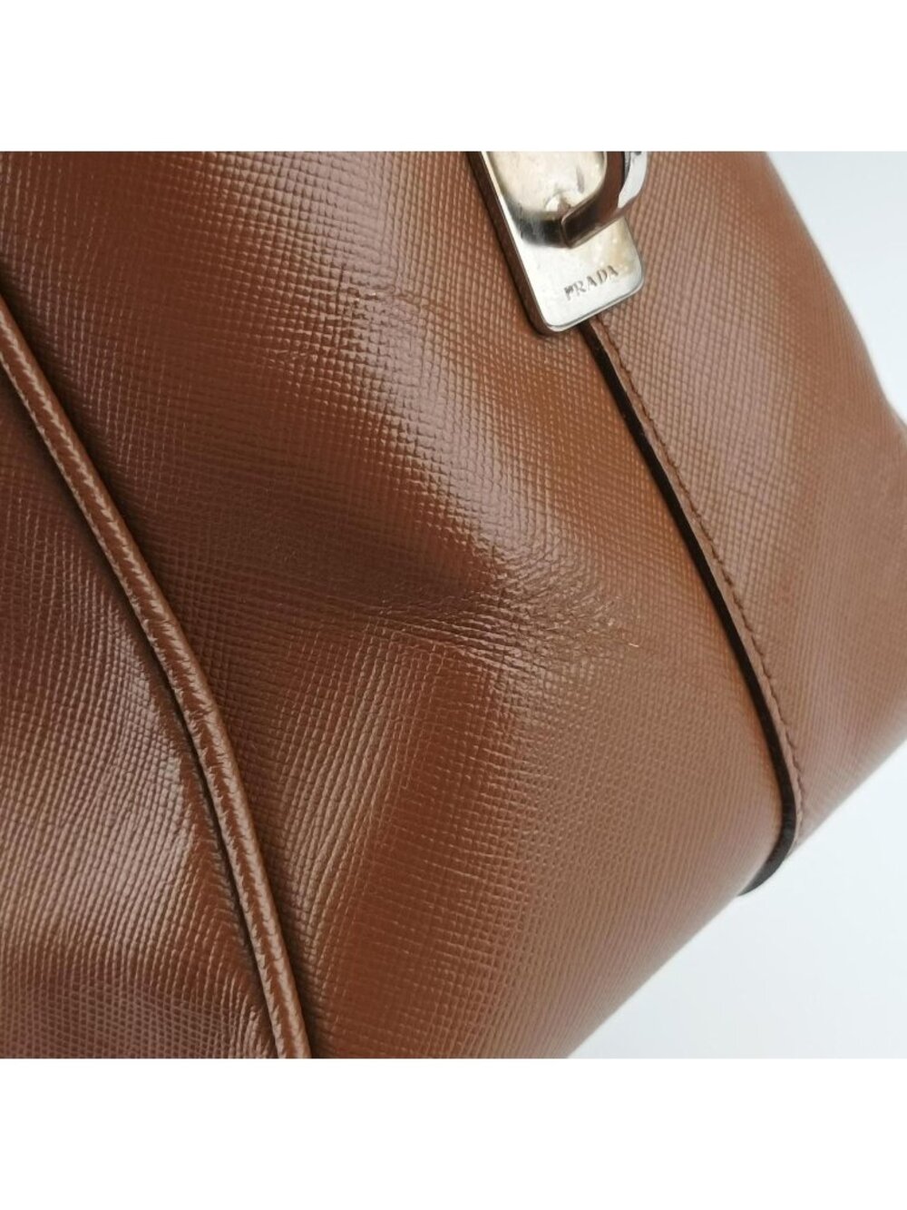 ★SOLD★ Prada Business Briefcase Brown Saffiano Leather - Picture 14 of 15